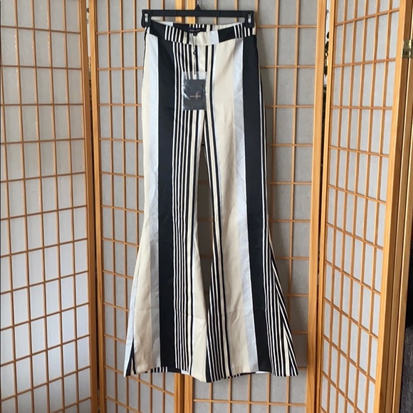 Peace+Love silver metallic stripe flared pants - Picture 4 of 7